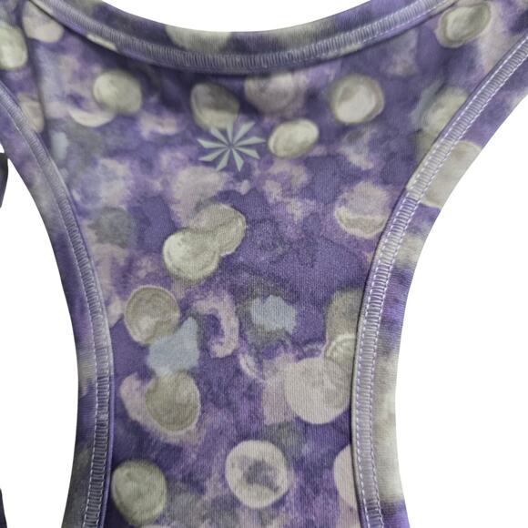 Athleta Purple Silver Polka Dots Racerback Tank Top Size Small - Picture 5 of 6